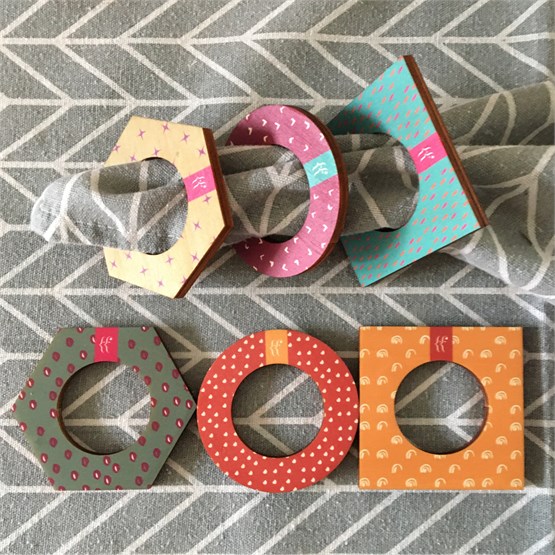 Portatovaglioli in legno “Colors”